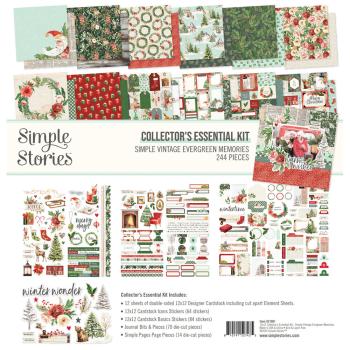 Simple Stories - Collectors Essential Kit "Simple Vintage Evergreen Memories" 12 Bogen Designpapier