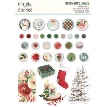 Simple Stories - Decorative Brads "Simple Vintage Evergreen Memories" 