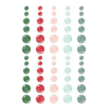 Preview: Simple Stories - Enamel Dots "Simple Vintage Evergreen Memories Glitter" 60 Stück 