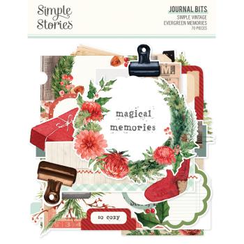 Simple Stories - Stanzteile "Simple Vintage Evergreen Memories" Journal Bits & Pieces 