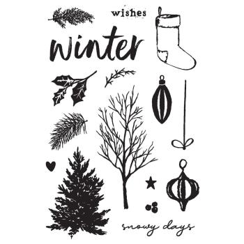 Preview: Simple Stories - Stempel "Simple Vintage Evergreen Memories" Clear Stamps 