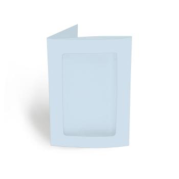 Passepartoutkarte rechteck 3-Fach DIN B6 in hellblau