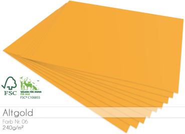 Scrapbooking-/ Bastelpapier 240g/m² DIN A3 in altgold