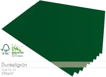 Cardstock "Premium" - Bastelpapier 240g/m² DIN A4 in dunkelgrün