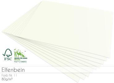 Briefpapier 80g/m² 25 Blatt Format DIN A4 elfenbein