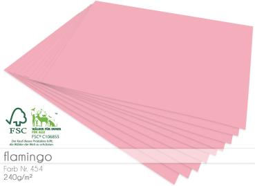 Cardstock "Premium" - Bastelpapier 240g/m² DIN A4 in flamingo