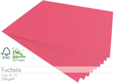 Cardstock "Premium" - Bastelpapier 240g/m² DIN A4 in fuchsia