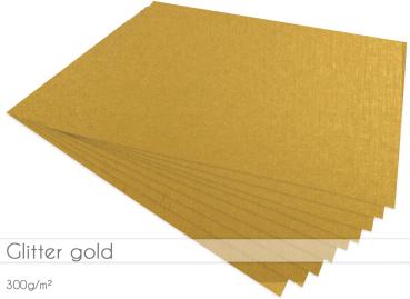Fotokarton 300g/m² DIN A4 in glitter gold - 25er Pack Fotokarton 300g/m² DIN A4 in glitter gold - 25er Pack
