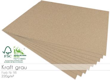 Cardstock Bastelpapier DIN A4 kraft grau