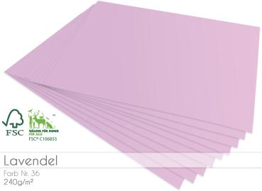 Cardstock "Premium" - Bastelpapier 240g/m² DIN A4 in lavendel
