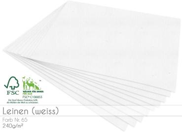 Scrapbooking-/ Bastelpapier 240g/m² DIN A3 in leinen (weiss)
