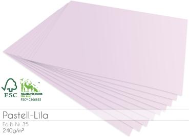Cardstock "Premium" - Bastelpapier 240g/m² DIN A4 in pastell-lila
