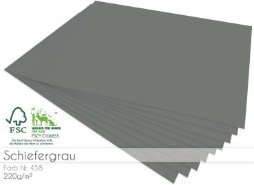 Cardstock "Premium" - Bastelpapier 220g/m² DIN A4 in schiefergrau