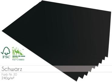 Cardstock "Premium" - Bastelpapier 240g/m² DIN A4 in schwarz
