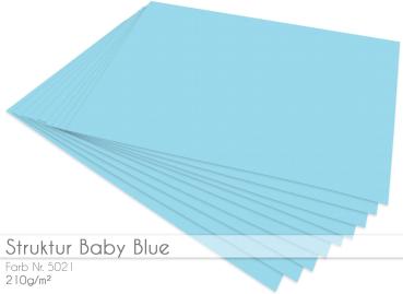 Cardstock - Bastelpapier 210g/m²  DIN A4 in struktur baby-blue