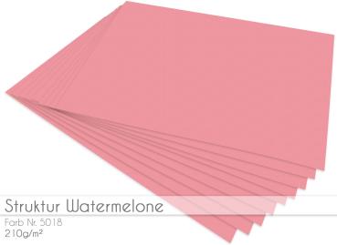 Cardstock - Bastelpapier 210g/m² DIN A4 in struktur watermelone