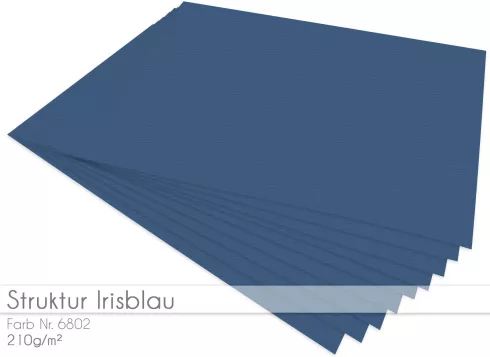Cardstock "Struktur" - Bastelpapier 210g/m² DIN A4 in struktur irisblau