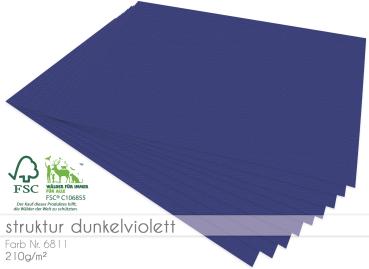 Scrapbooking-/ Bastelpapier 210g/m² DIN A3 in struktur dunkelviolett