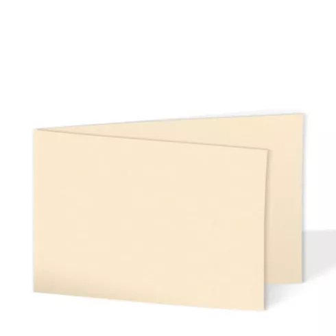 Doppelkarte - Faltkarte 240g/m² DIN A6 quer in creme