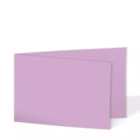 Doppelkarte - Faltkarte 240g/m² DIN A6 quer in lavendel
