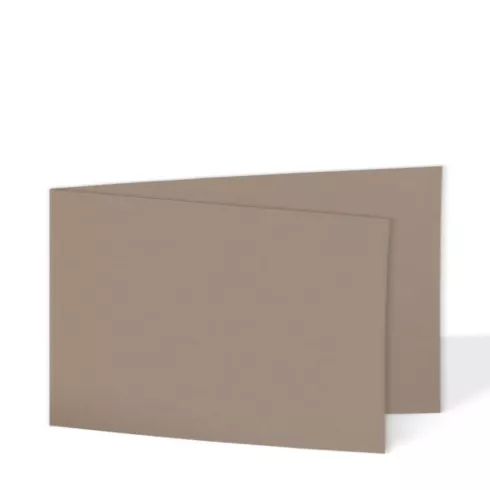 Doppelkarte - Faltkarte 220g/m² DIN A6 quer in taupe
