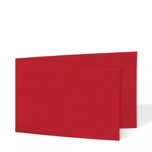 Doppelkarte - Faltkarte 240g/m² DIN A6 quer in weihnachtsrot
