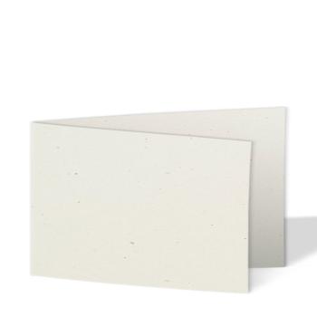 Doppelkarte - Faltkarte 250g/m² DIN A6 quer in recycling wollweiss