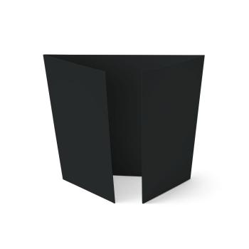 Altarfalz-Karte quadratisch (14,8x14,8cm) 220g/m² in schwarz