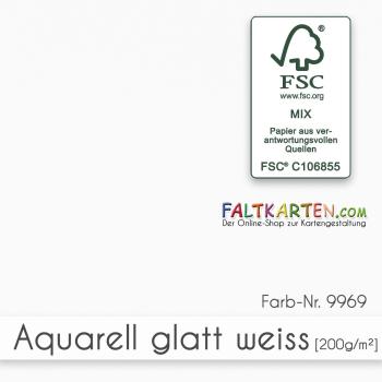 Aquarellpapier glatt 200g/m² DIN A4 in weiss