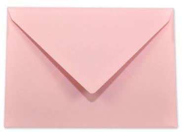 Briefumschläge - Briefhüllen in babypink, DIN B6 120g/m² oF, Nassklebung