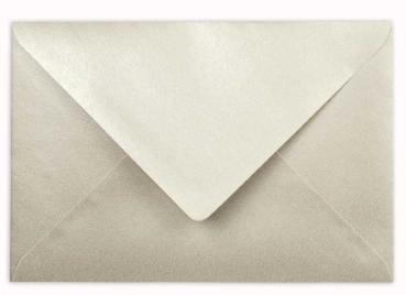 Briefumschläge - Briefhüllen in metallic-champagner, DIN B6 120g/m² oF, Nassklebung