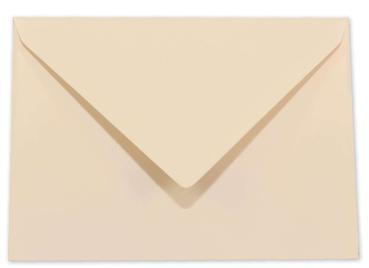 Briefumschläge - Briefhüllen in creme, DIN B6 120g/m² oF, Nassklebung