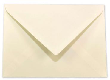 Briefumschläge - Briefhüllen in hellcreme, DIN B6 120g/m² oF, Nassklebung