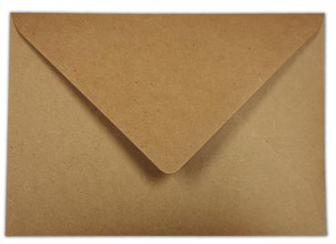 Briefumschläge - Briefhüllen in kraft braun, DIN B6 100g/m² oF, Nassklebung