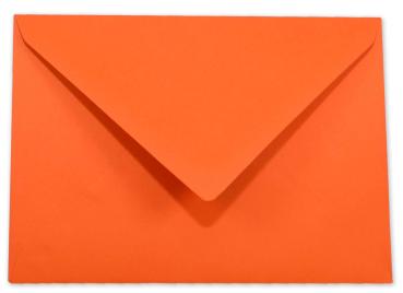 Briefumschläge - Briefhüllen in orange, DIN B6 120g/m² oF, Nassklebung