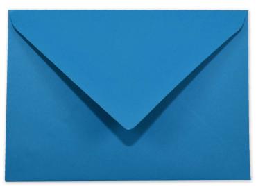 Briefumschläge - Briefhüllen in pazifikblau, DIN B6 120g/m² oF, Nassklebung