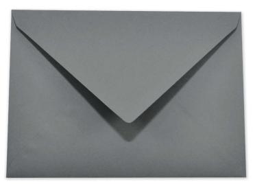 Briefumschläge - Briefhüllen in schiefergrau, DIN B6 120g/m² oF, Nassklebung
