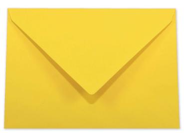 Briefumschläge - Briefhüllen in sonnengelb, DIN B6 120g/m² oF, Nassklebung