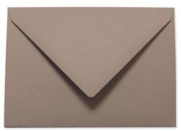 Briefumschläge - Briefhüllen in taupe, DIN B6 120g/m² oF, Nassklebung