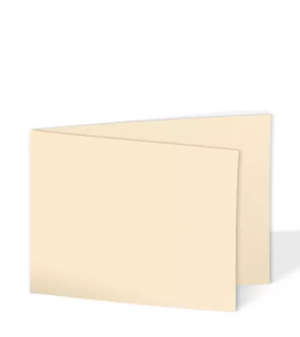 Doppelkarte - Faltkarte 240g/m² DIN B6 quer in creme