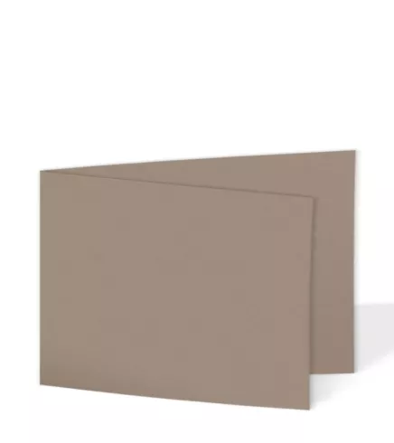 Doppelkarte - Faltkarte 220g/m² DIN B6 quer in taupe