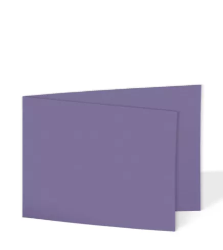 Doppelkarte - Faltkarte 240g/m² DIN B6 quer in violett