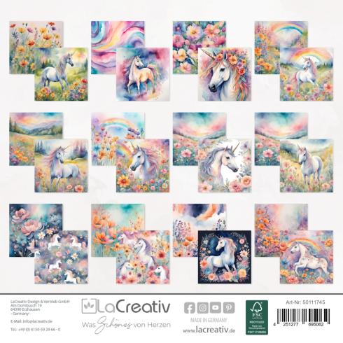 LaCreativ - Designpapier "Einhornzauber" Paper Pack 6x6" - 24 Bogen