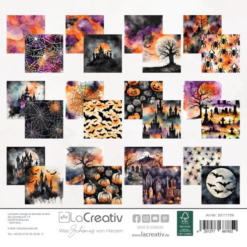 LaCreativ - Designpapier "Gruselige Halloween" Paper Pack 6x6" - 24 Bogen