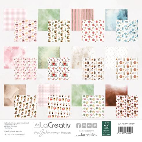 LaCreativ - Designpapier "Kakaoliebe" Paper Pack 6x6" - 24 Bogen