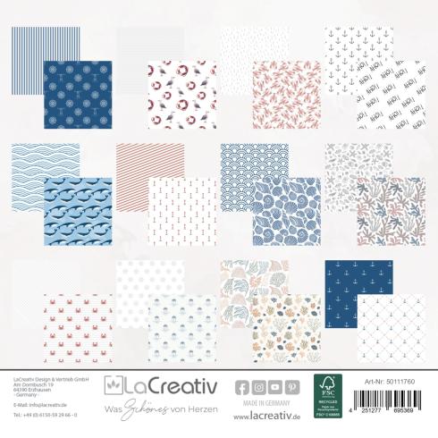 LaCreativ - Designpapier "Nordseezauber" Paper Pack 6x6" - 24 Bogen