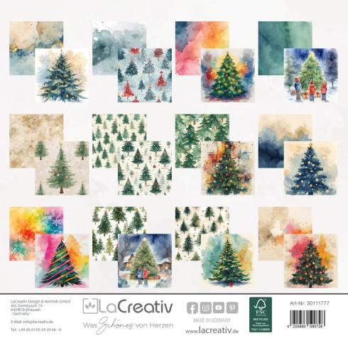 Preview: LaCreativ - Designpapier "Oh Tannenbaum" Paper Pack 6x6" - 24 Bogen