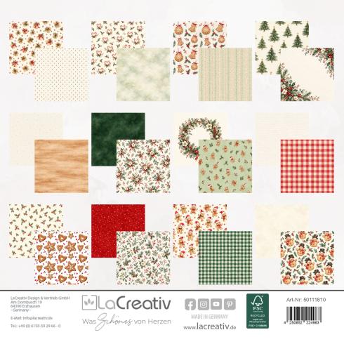 Preview: LaCreativ - Designpapier "Omas Weihnachtsstube" Paper Pack 6x6" - 24 Bogen