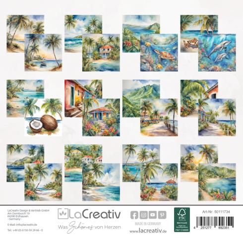 LaCreativ - Designpapier "Palmenparadies" Paper Pack 6x6" - 24 Bogen