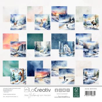 Preview: LaCreativ - Designpapier "Spaziergang im Winterwald" Paper Pack 6x6" - 24 Bogen